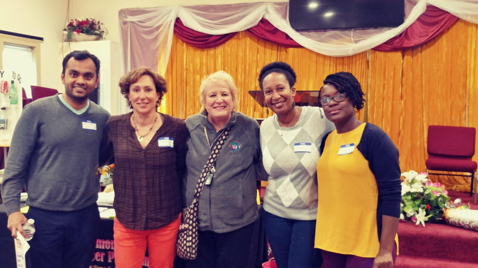 Women's ministry welcoming community guests