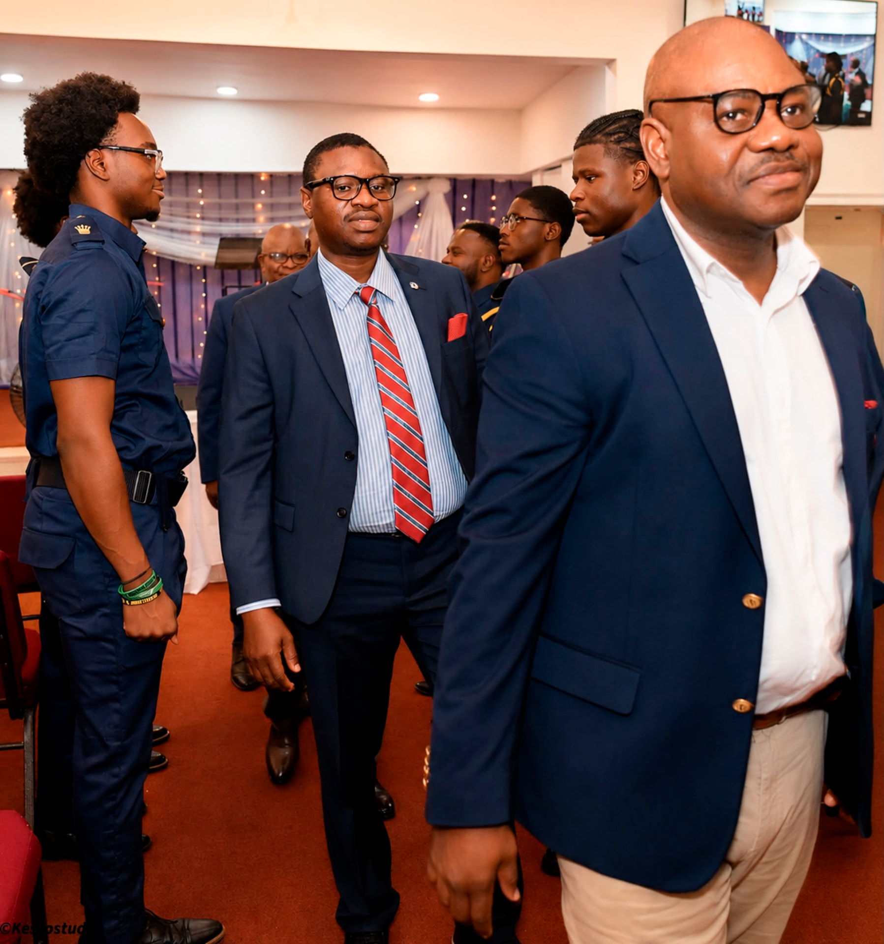 The men of Abundant Grace together in the sanctuary