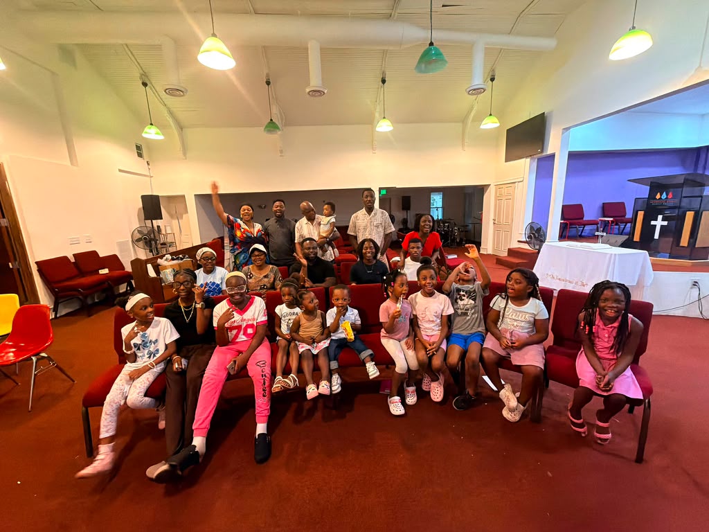 Closing group photo from Vacation Bible School