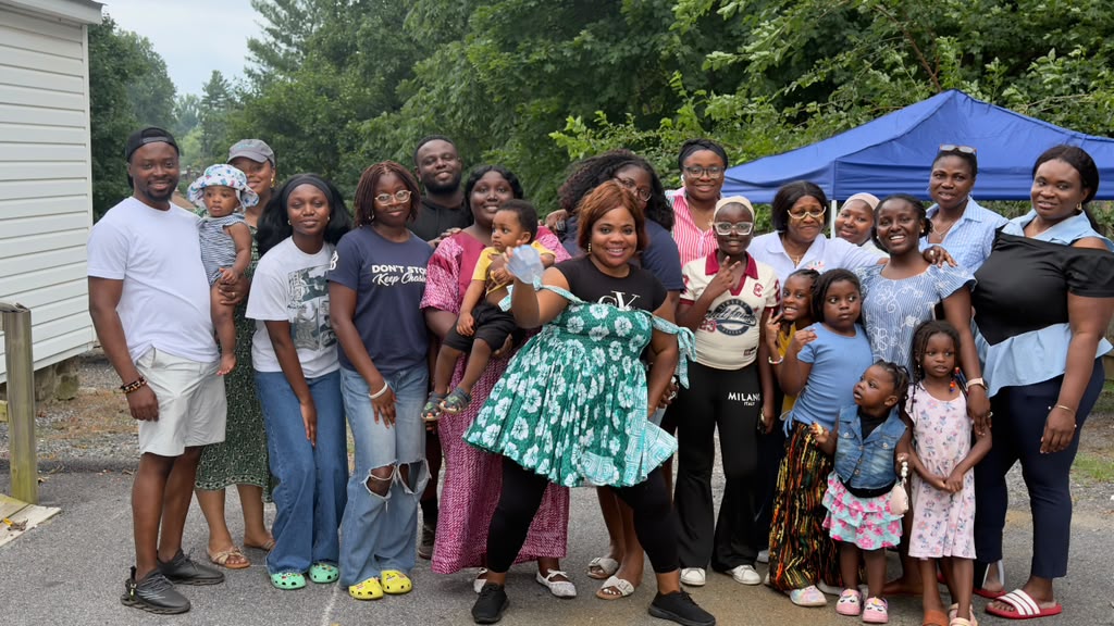 Families of Abundant Grace at a church picnic